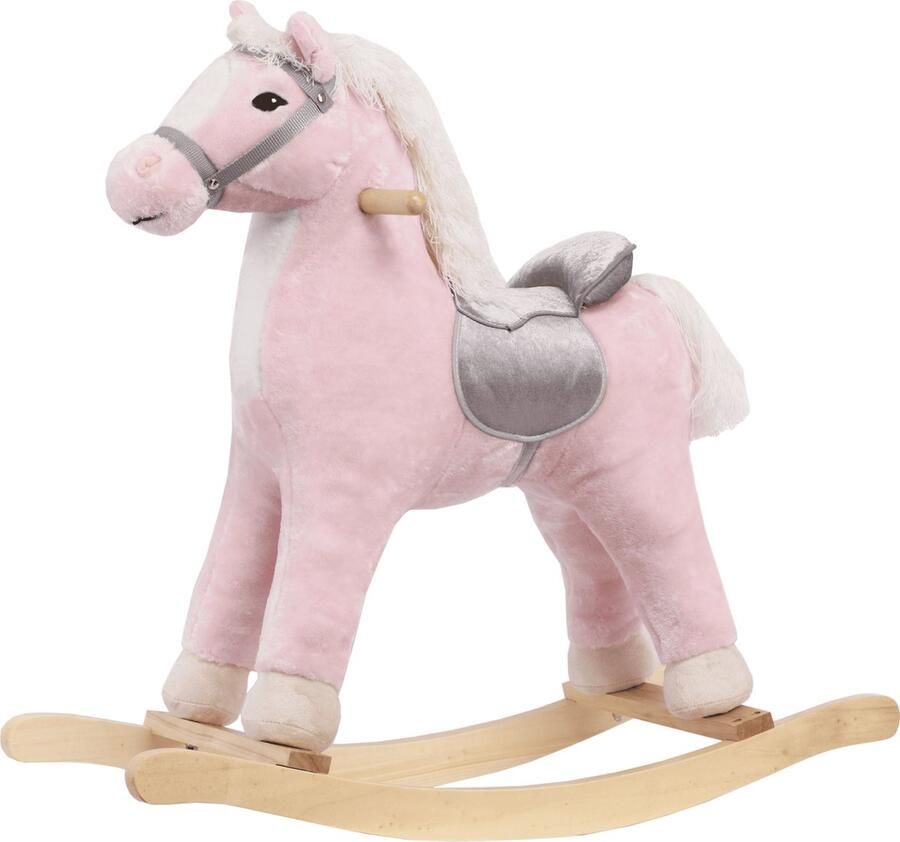 BergHOFFtoys Hobbelpaard 3 tot 5 jaar Schommelpaard Zithoogte 46 cm Met Geluidseffecten Roze