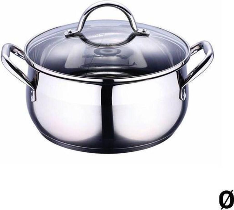Bergner BG-6565 steelpan 8 l Rond Roestvrijstaal