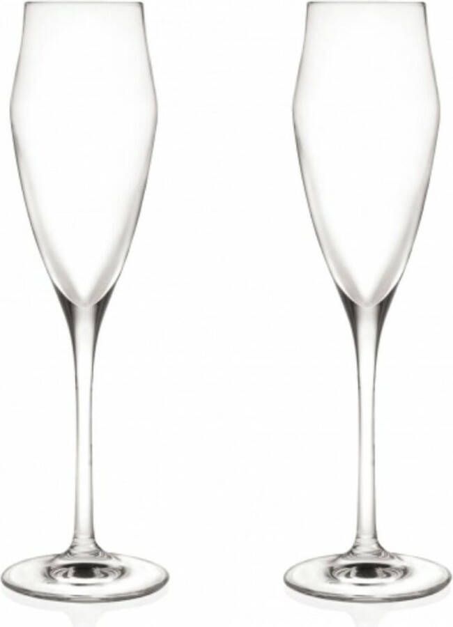 Bergner Masterpro Champagneglazen Fluitglazen 18.2cl Kristalglas 2 stuks