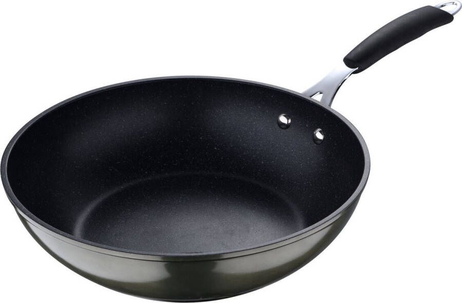 Bergner Wokpan Midnight Ø 28 cm Groen Aluminium