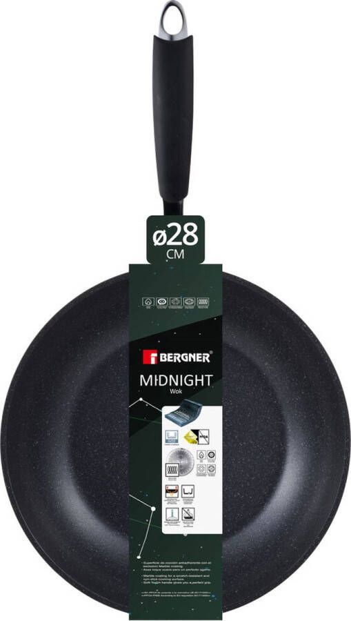 Bergner Wokpan MIDNIGHT BG Gehard aluminium Ø 28 cm