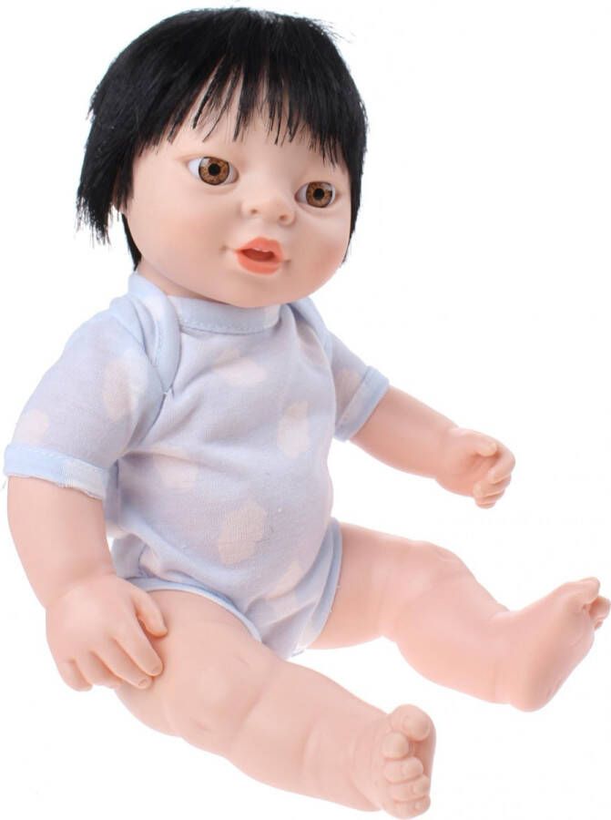 Berjuan babypop Newborn met romper Aziatisch 38 cm jongen