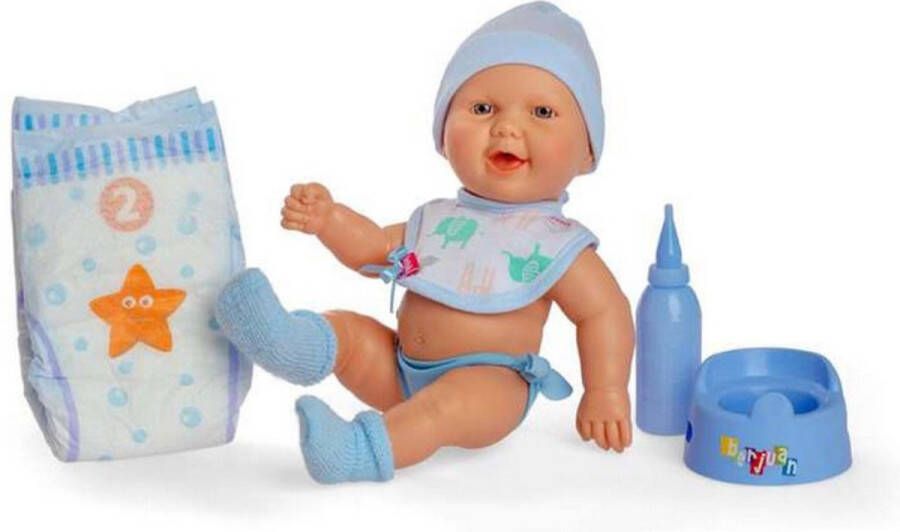 Berjuan Babypop Baby Pipí Meisjes 30 Cm Vinyl textiel Blauw wit