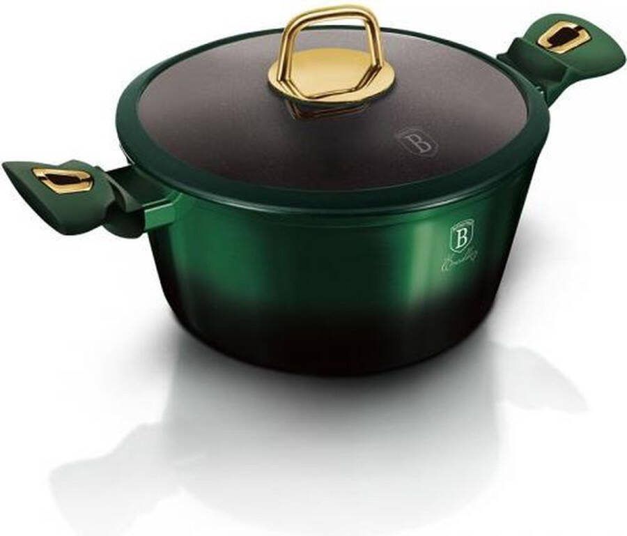 BerlingerHaus Berlinger Haus 6057 Braadpan met titanium coating 20 cm met deksel Emerald Collection