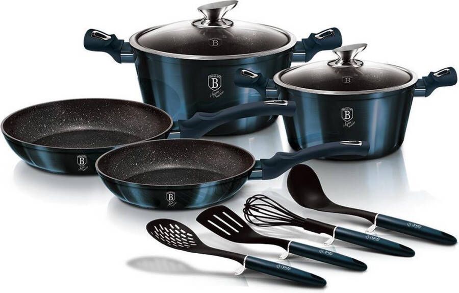 BerlingerHaus Berlinger Haus 6143 10 delige pannenset Metallic line Carbon editie