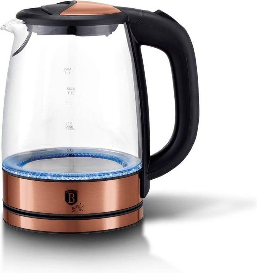 Berlinger Haus BERLINGERHAUS Glazen waterkoker 1 7L Rosegold Metallic Line