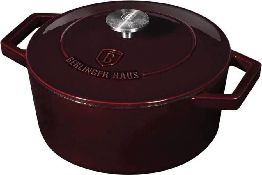 BerlingerHaus Berlinger Haus 6497 Gietijzeren braadpan Burgundy collection 24 cm Bordeaux
