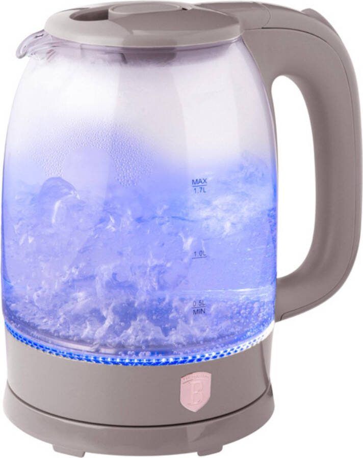 BerlingerHaus Berlinger Haus 9566 Glazen waterkoker mat Taupe 1.7 liter