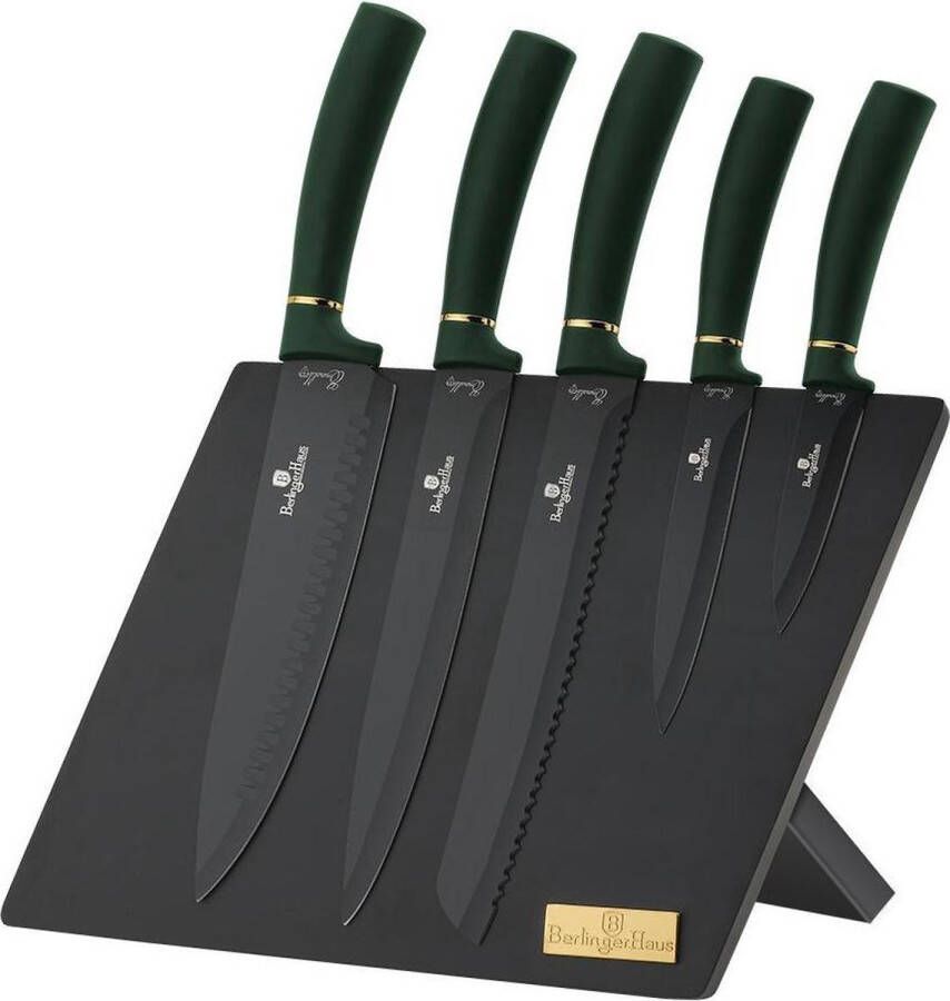 BerlingerHaus Berlinger Haus messenset met magnetische standaard 6 stuks Emerald collection