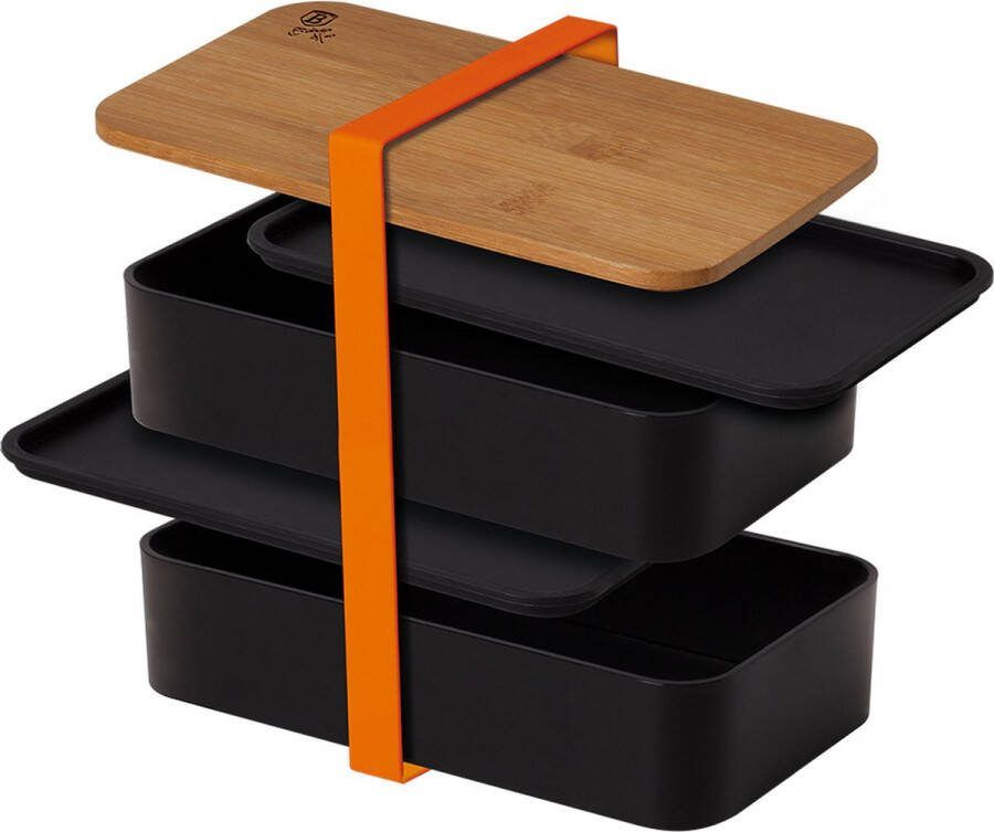 BerlingerHaus Lunchbox 2-laags met bamboe deksel 18 5x10 5x9 5cm