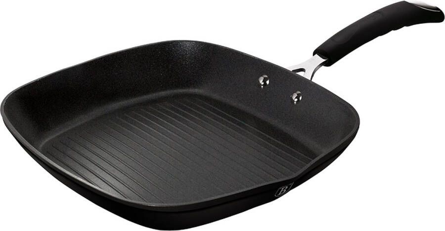 BerlingerHaus Berlinger Haus 6130 Grillpan 28cm zwart +deksel professioneel