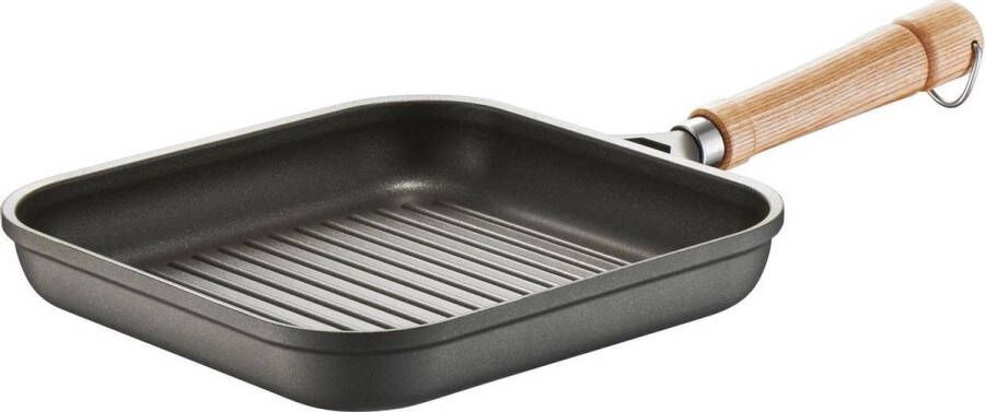 Berndes grillpan Bonanza 24 x 24 cm aluminium hout zwart