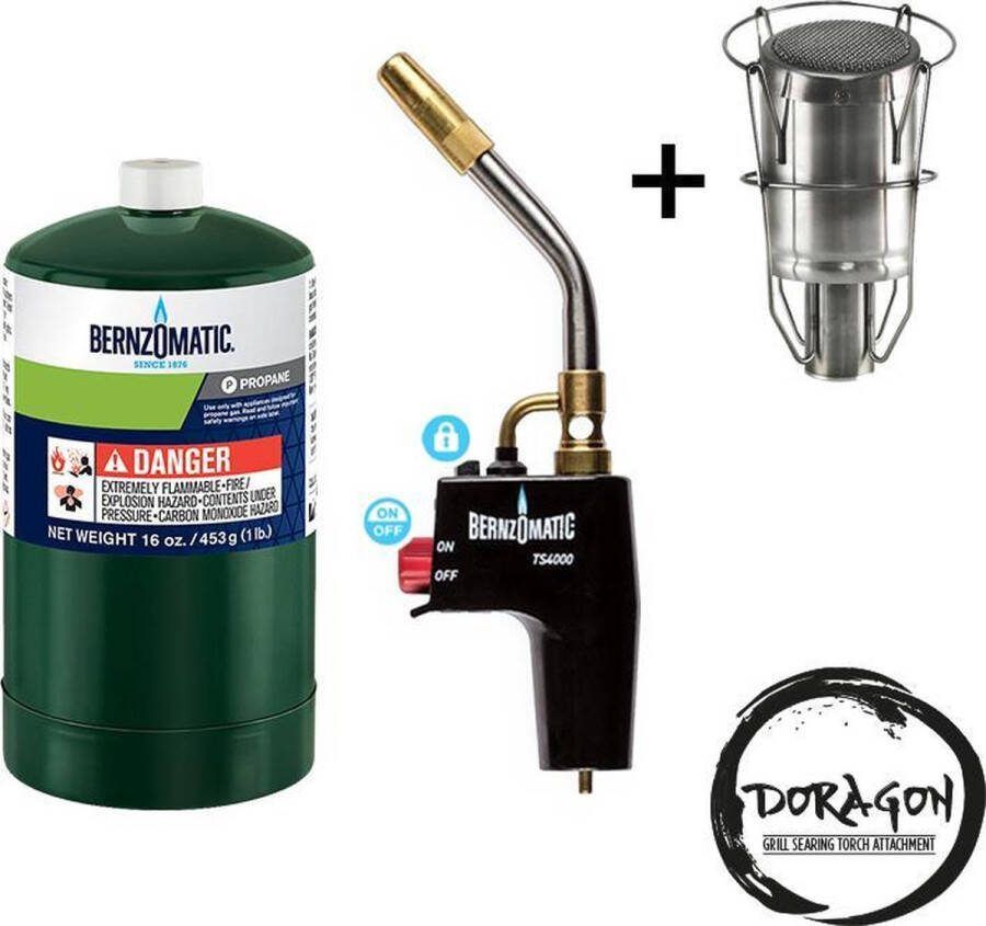 Bernzomatic Harris TS4000 Sous-vide set met 1x PROPAAN wegwerpcilinder TX916 FAT en Doragon Searing (Searzall) voorstuk
