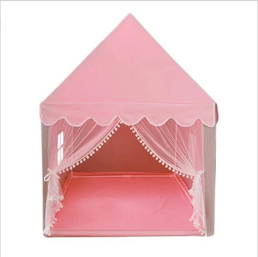 Beroli Draagbare Kindertent Opvouwbare Kindertent Tipi Baby Speelhuis Speelgoed voor meisje Prinses speelgoed Kinderkamer Decoratie Roze speeltent