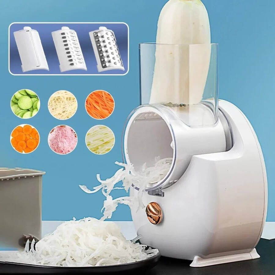 Beroli Elektrische mandoline Multifunctionele Groentemolen Foodprocessor voor in de Keuken Groente snijder Fruit juice