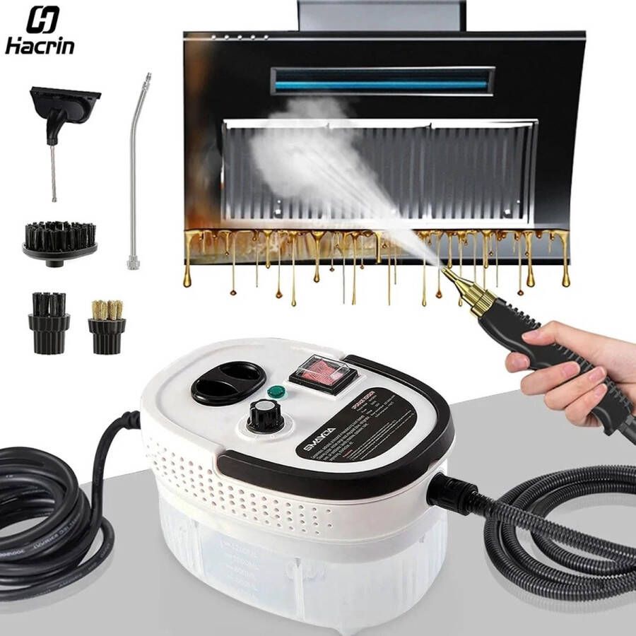 Beroli Hacrin Professionele Stoomreiniger 2500W voor Auto Badkamer Multifunctioneel Ergonomisch design Inclusief accessoires