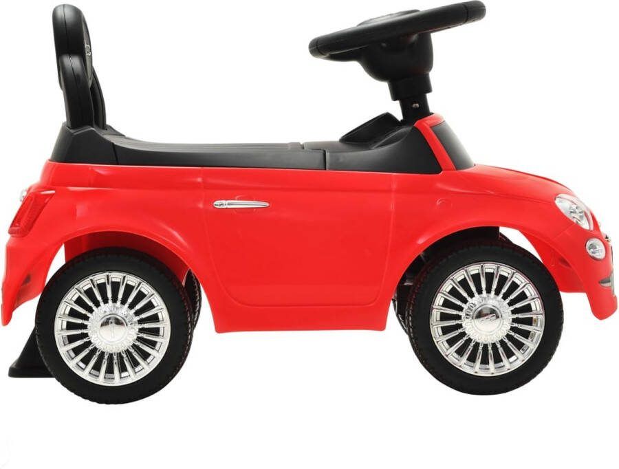 Beroli Loopauto Fiat 500 Rood Kinderauto Speelgoedauto Stijlvolle loopauto voor kinderen