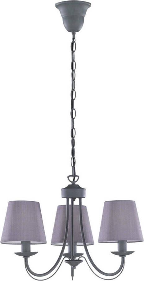 BES LED Hanglamp Hangverlichting Trion Citra E14 Fitting 3-lichts Rond Beton Aluminium