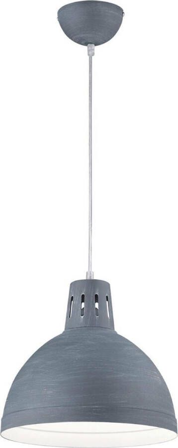 BES LED Hanglamp Hangverlichting Trion Sicano E27 Fitting Rond Beton Aluminium