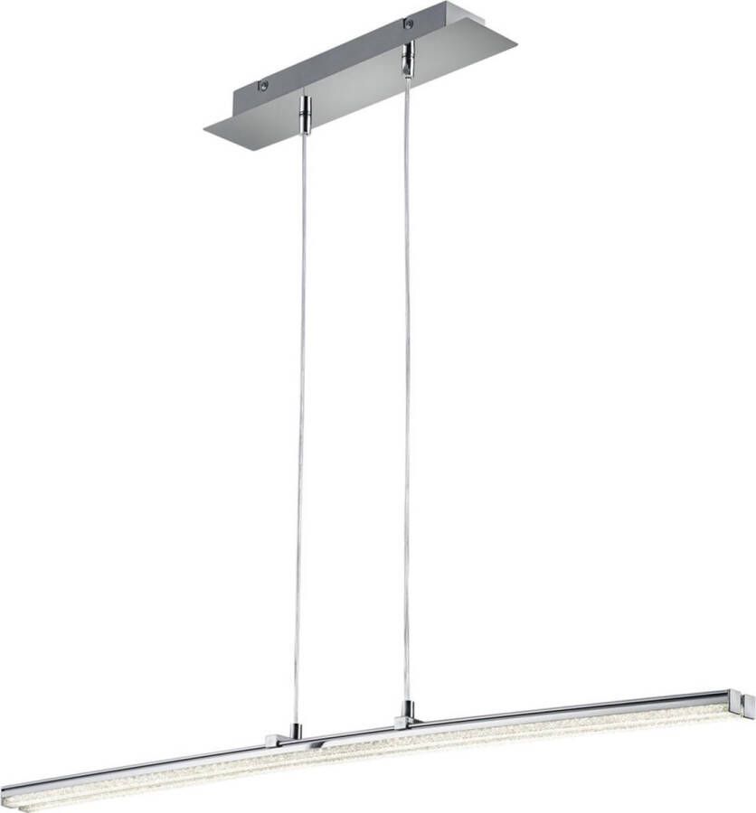 BES LED Hanglamp Hangverlichting Trion Stilo 16W Natuurlijk Wit 4000K Rechthoek Mat Chroom Aluminium