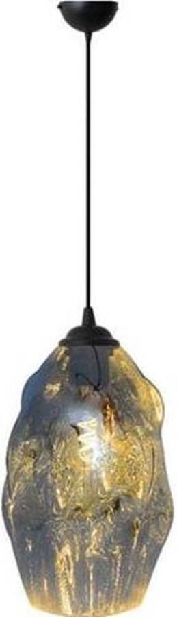 BES LED Hanglamp Meteorum Ovaal Chroom Glas E27