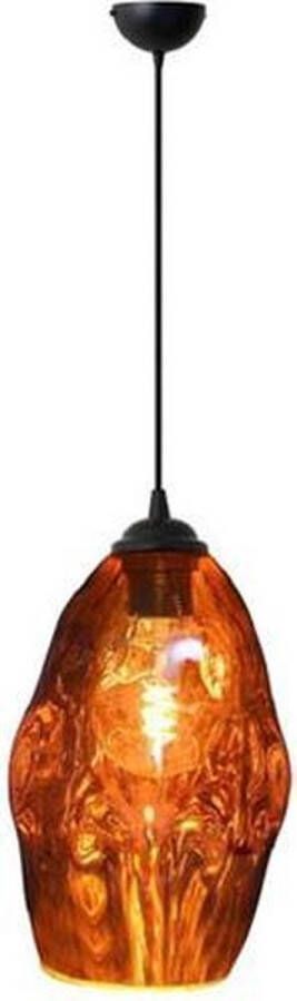 BES LED Hanglamp Meteorum Ovaal Koper Glas E27