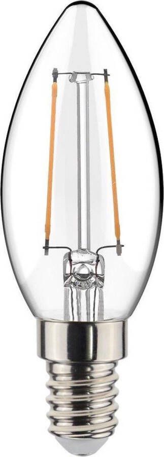 BES LED Lamp Filament Sanola Syno 2W E14 Fitting Warm Wit 2700K Transparent Helder Glas