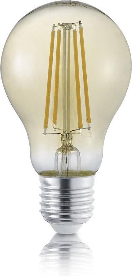 BES LED Lamp Filament Trion Limpo E27 Fitting 8W Warm Wit 2700K Dimbaar Amber Glas
