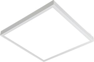 BES LED Paneel Aigi Limno Slim 60x60 Helder Koud Wit 6000K 32W Smart LED Slimme LED Dimbaar Opbouw Vierkant Mat Wit Flikkervrij