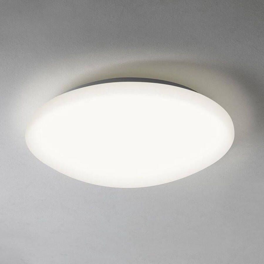 BES LED Plafondlamp Basic Opbouw Rond 15W Helder Koud Wit 6400K Mat Wit Aluminium Ø230mm