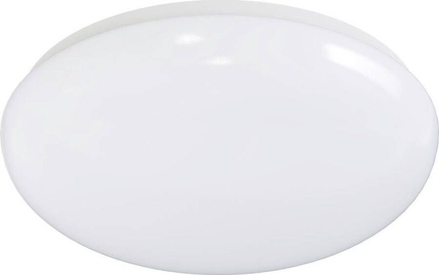 BES LED Plafondlamp met Bewegingssensor Aigi Opbouw Rond 18W Helder Koud Wit 6500K 360° Mat Wit Aluminium