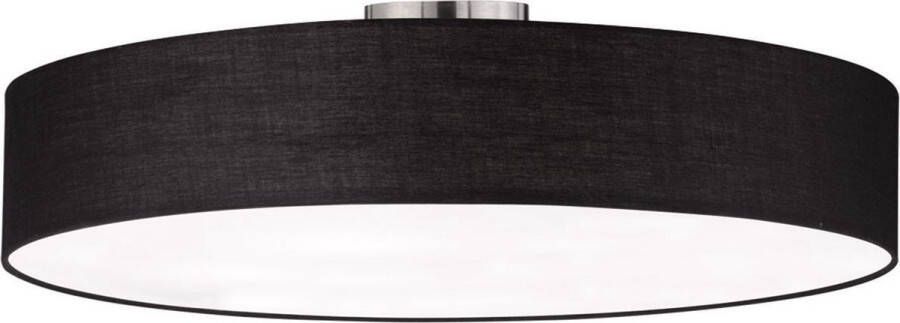 BES LED Plafondlamp Plafondverlichting Trion Hotia E27 Fitting 5-lichts Rond Mat Zwart Aluminium