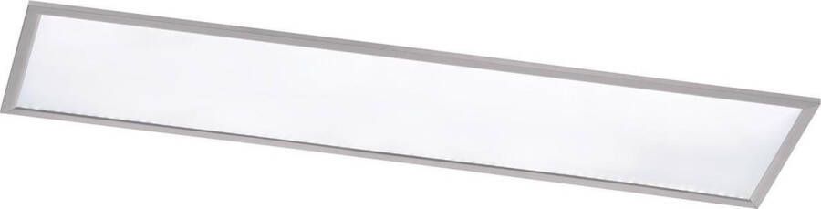 BES LED Plafondlamp WiZ Smart LED Trion Givon 36W Aanpasbare Kleur Dimbaar Afstandsbediening Rechthoek Mat Nikkel Aluminium