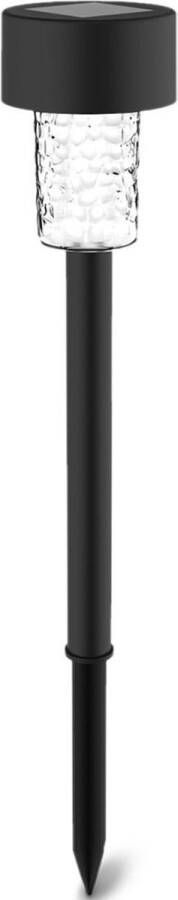 BES LED Priklamp Met Zonne-energie Aigi Colino 0.06w Helder koud Wit 6500k Mat Zwart Kunststof