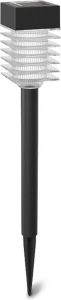 BES LED Priklamp Met Zonne-energie Aigi Molino 0.08w Helder koud Wit 6500k Mat Zwart Kunststof