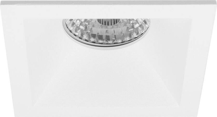 BES LED Spot Armatuur GU10 Pragmi Pollon Pro GU10 Inbouwspot Vierkant Wit Aluminium Verdiept 82mm