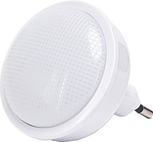 BES LED Stekkerlamp Nachtlamp Met Dag En Nacht Sensor Aigi Qpoi 0.3w Warm Wit 3000k Rond Mat Wit Kunststof