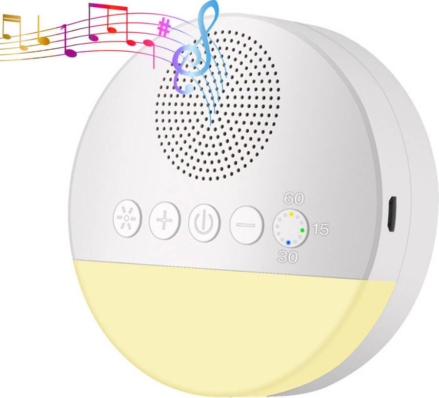 BESEB White Noise Machine voor Volwassenen en Baby Witte Ruis Machine Nachtlamp Slaaphulp Incl. USB Laadkabel
