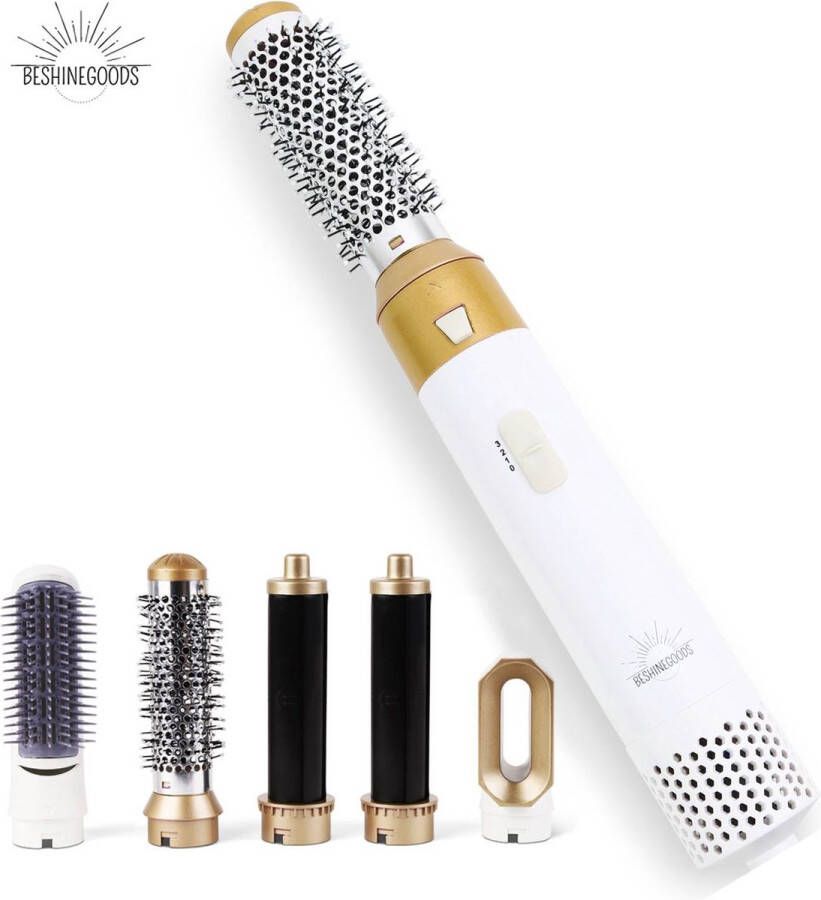 BESHINEGOODS 5 In 1 Airstyler Airwr- Multistyler Krultang Stijltang Föhnborstel Multi styler 1000W