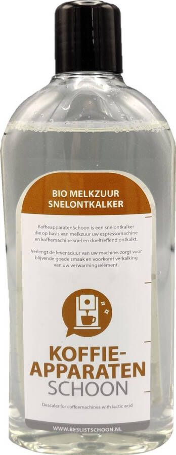 Beslistschoon KoffieapparatenSchoon 300ml Bio melkzuur ontkalker superconcentraat voor 5 maal ontkalken