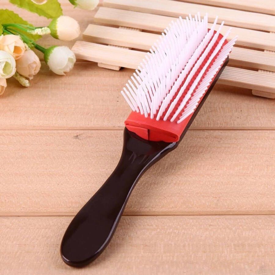 Best Bristle Brush haarborstel stylingborstel rood bruin- krullen kroeshaar definieren borstel kunststof GRATIS VERZENDING