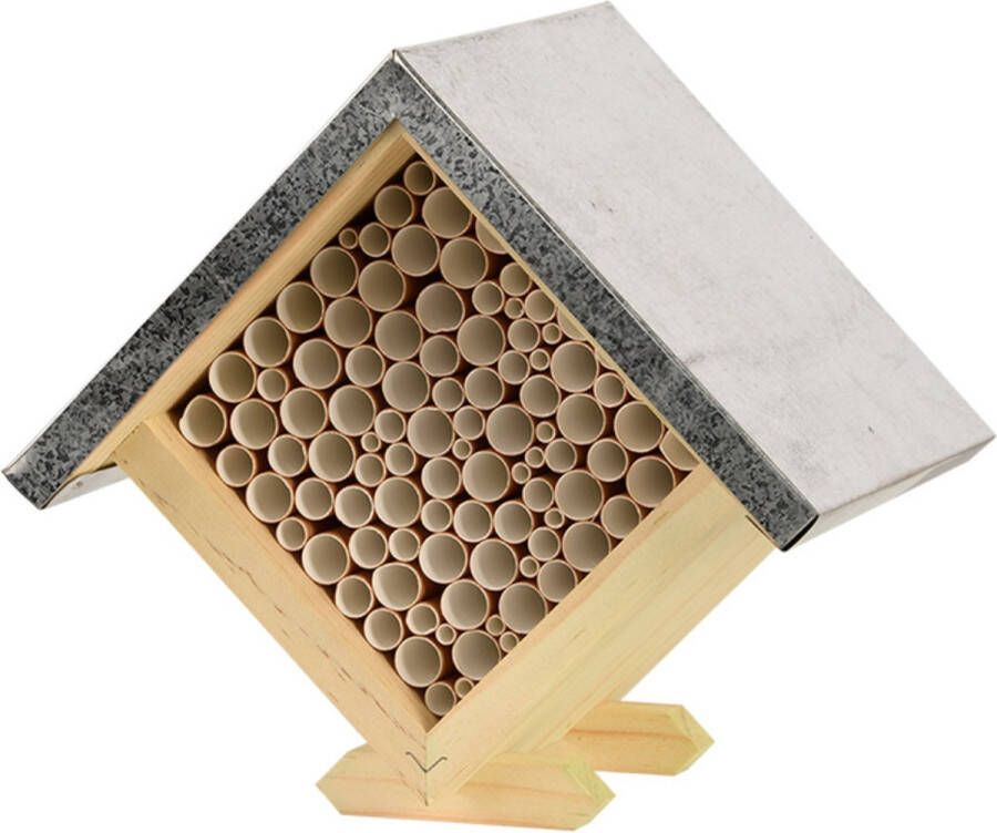 Best for Birds Houten bijenhuis bijenhotel 18 cm Hotel huisje voor insecten Wespenhuis wespenhotel