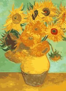 Best Pause Zonnebloemen van Vincent van Gogh Schilderen op nummer voor volwassenen 40x50 cm DIY Hobby Pakket