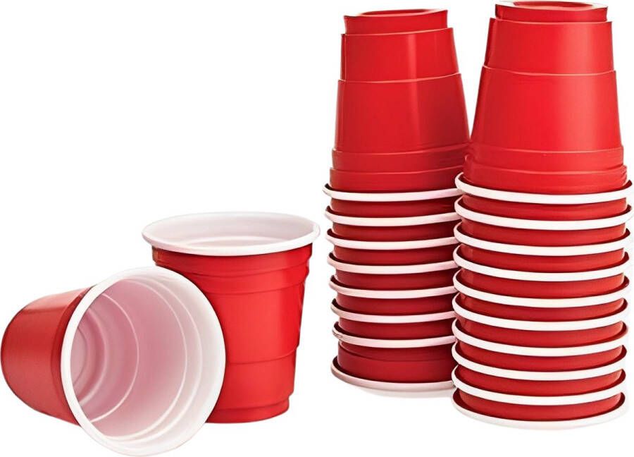 Bestdeal Red Shot Cups 59ml Party Cups Shotglazen 20 Stuks