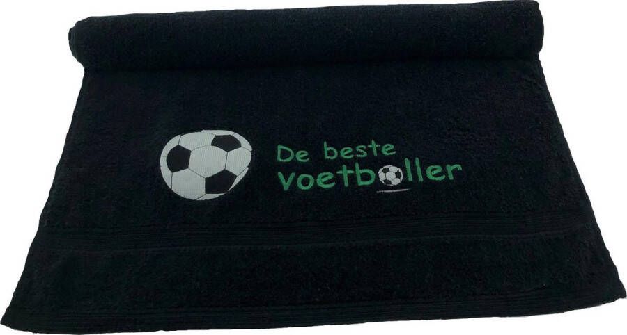Beste Voetballer Badhanddoek – De – 100 x 50 cm – Zwart