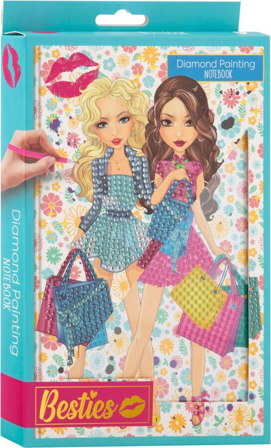 No brand Besties Diamond Painting Notitieboek Blauw