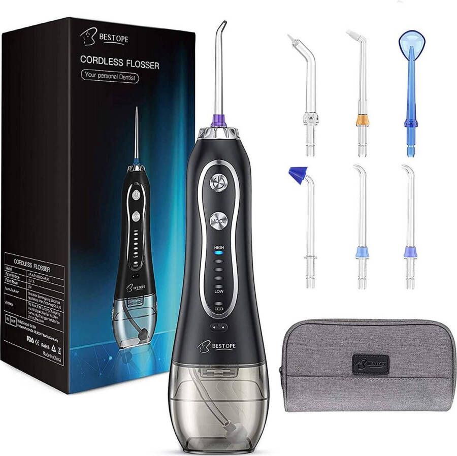 Bestope Elektrische waterflosser 6 opzetkoppen