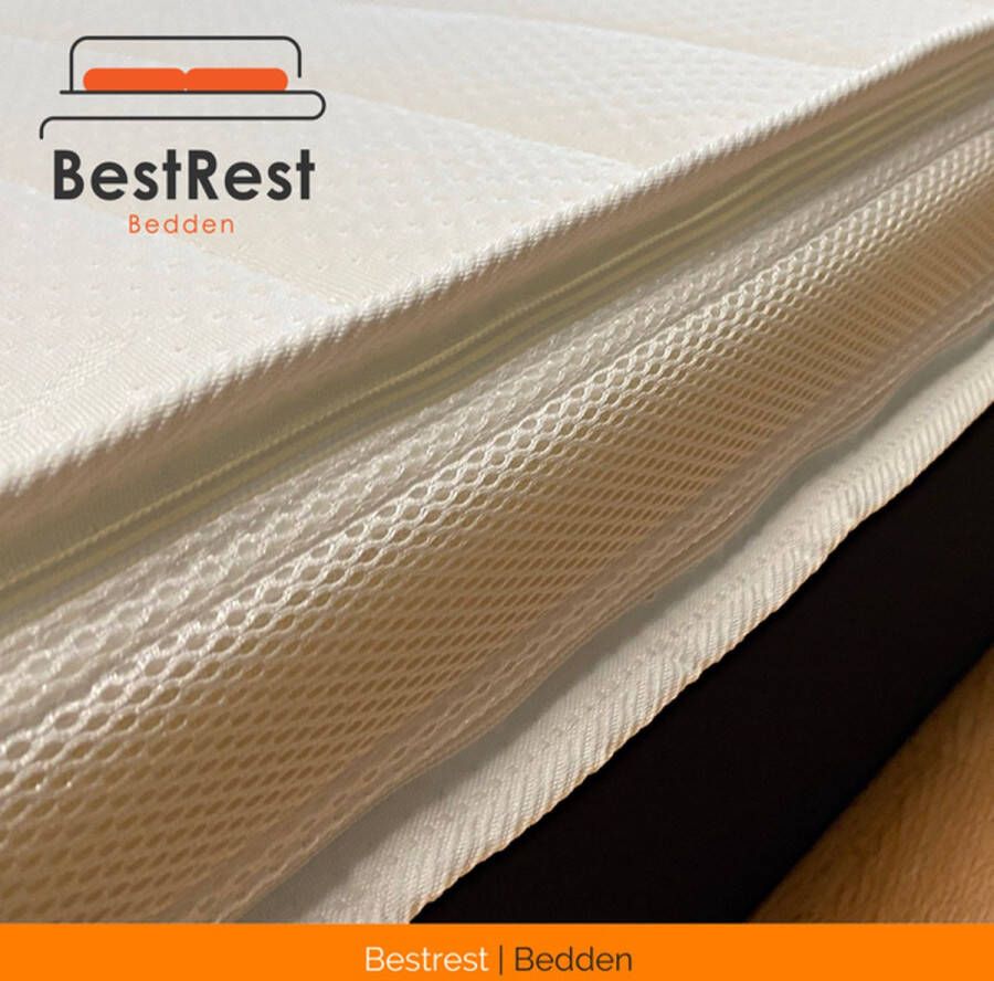 Bestrest Bedden 140x200 Topdekmatras Bamboo Nasa Visco Traagschuim 10cm dik