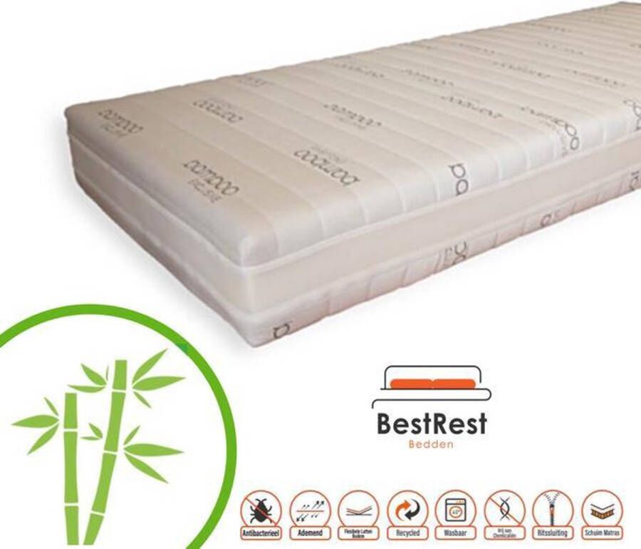 Bestrest Bedden Pocketveermatras Koudschuim HR Bamboo Exclusive Koudschuim matras circa 24cm dik 140x190cm