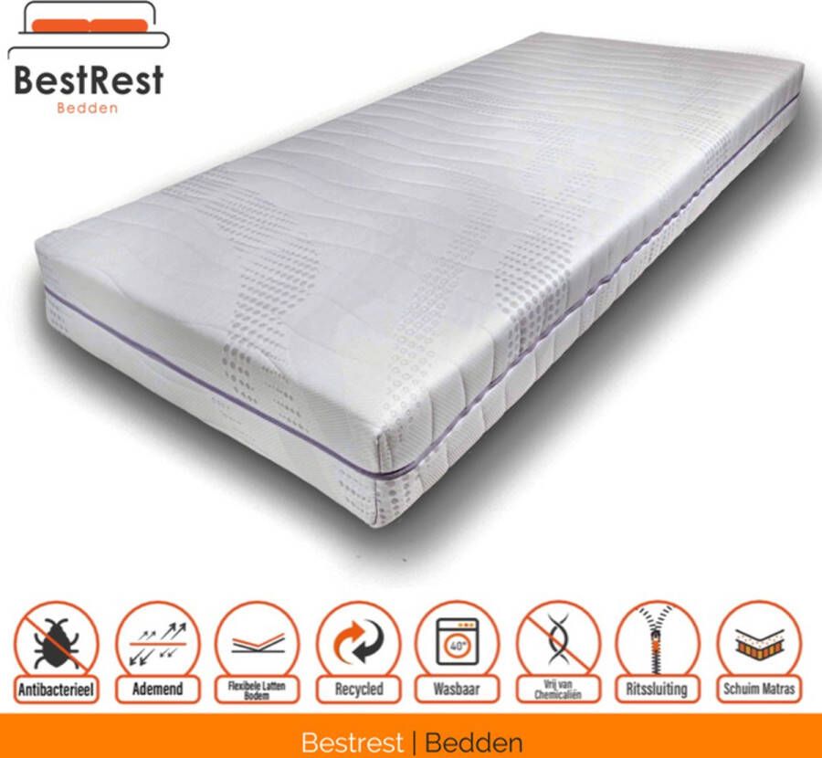 Bestrest Bedden Pocketvering Matras Traagschuim Matras Traagschuim 25cm dik Cooltouch Ventilerende tijk Afdeklaag Traagschuim 140x210cm